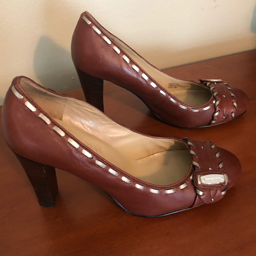 Michael Kors Soft brown leather platforms